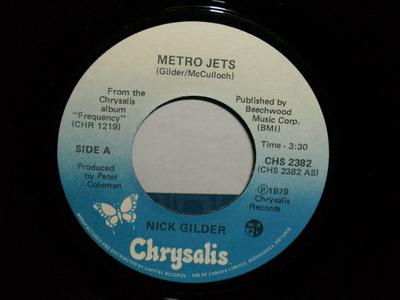 7inch Record NICK GILDER - Metro Jets CHS2382 Chrysalis 1979 Canada Rock Used