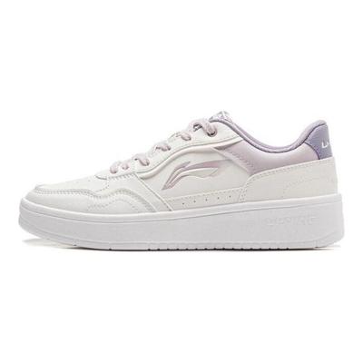 Novos Tênis de Skate de Cano Baixo Confortáveis e Modernos Antiderrapantes Resistentes ao Desgaste Femininos Branco Roxo AGCT474-2
