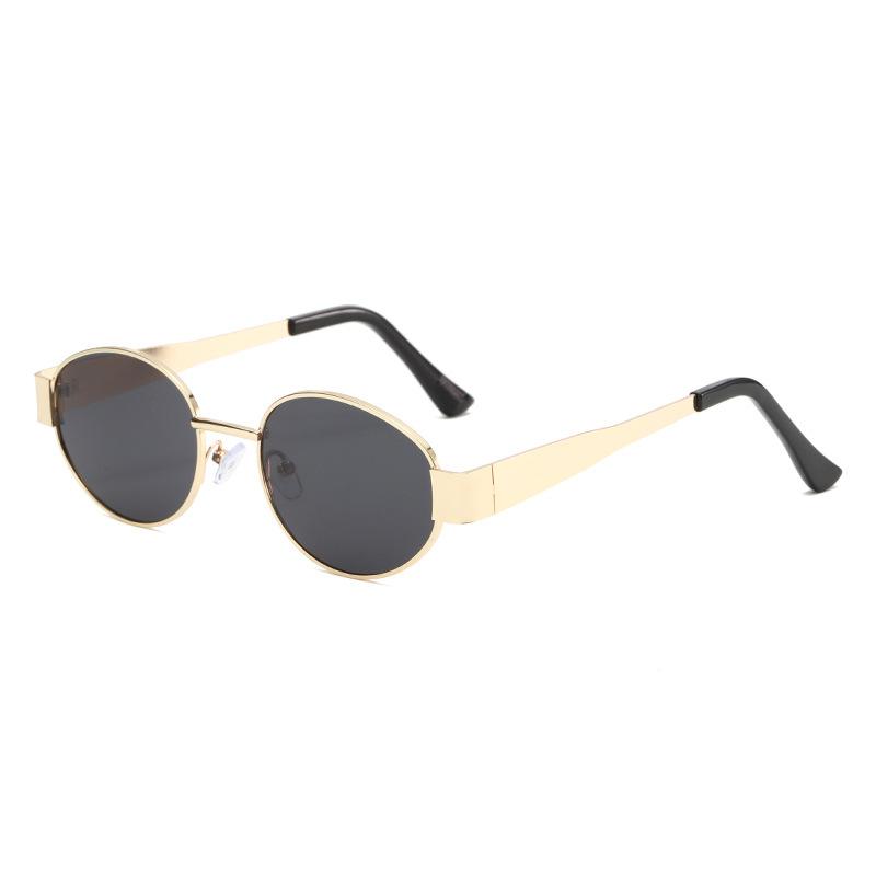 

New Arc de Triomphe oval metal small frame sunglasses women s high-end fashion sunglasses sunshade glasses