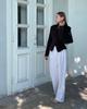 Retro Stand-Up Collar Button Slim-Fit Women's Jacket