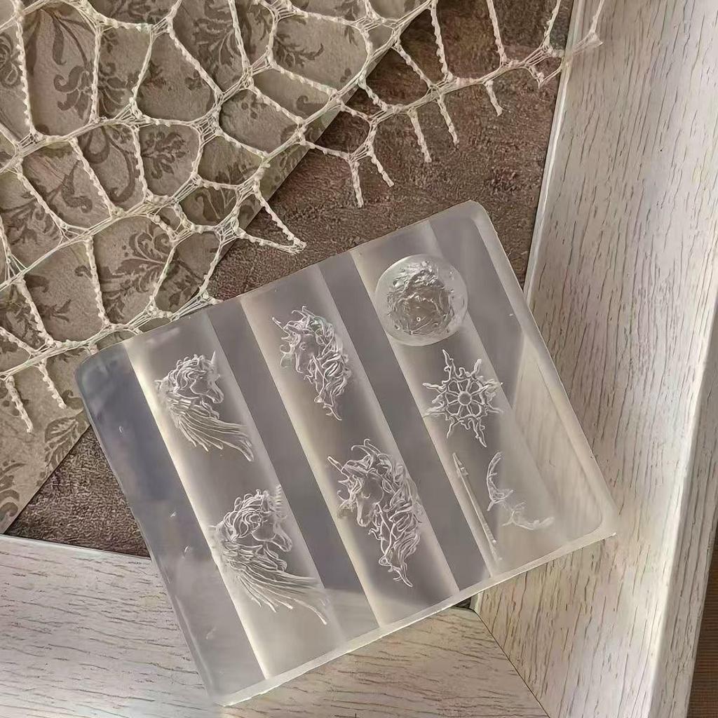 Dreamy Unicorn 3D Nail Art Stencils - Creative DIY Embossed Silicone Molds