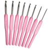 8pc/set Soft Pink Handle Crochet Hook Set- Aluminum Hook-Size 2.5mm-6mm-DIY Knitting Crafting & Single-pointed Weaving Hooks