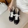 Cowhide version retro color matching German training shoes women's 2025 new versatile and thin soft sole casual sports white shoes board shoes