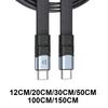 240W USB C to USB C Charging Cable Flat Nylon Cord Data Sync Charging Cord Efficient Type C Cord Fast For Phone 15 Pad