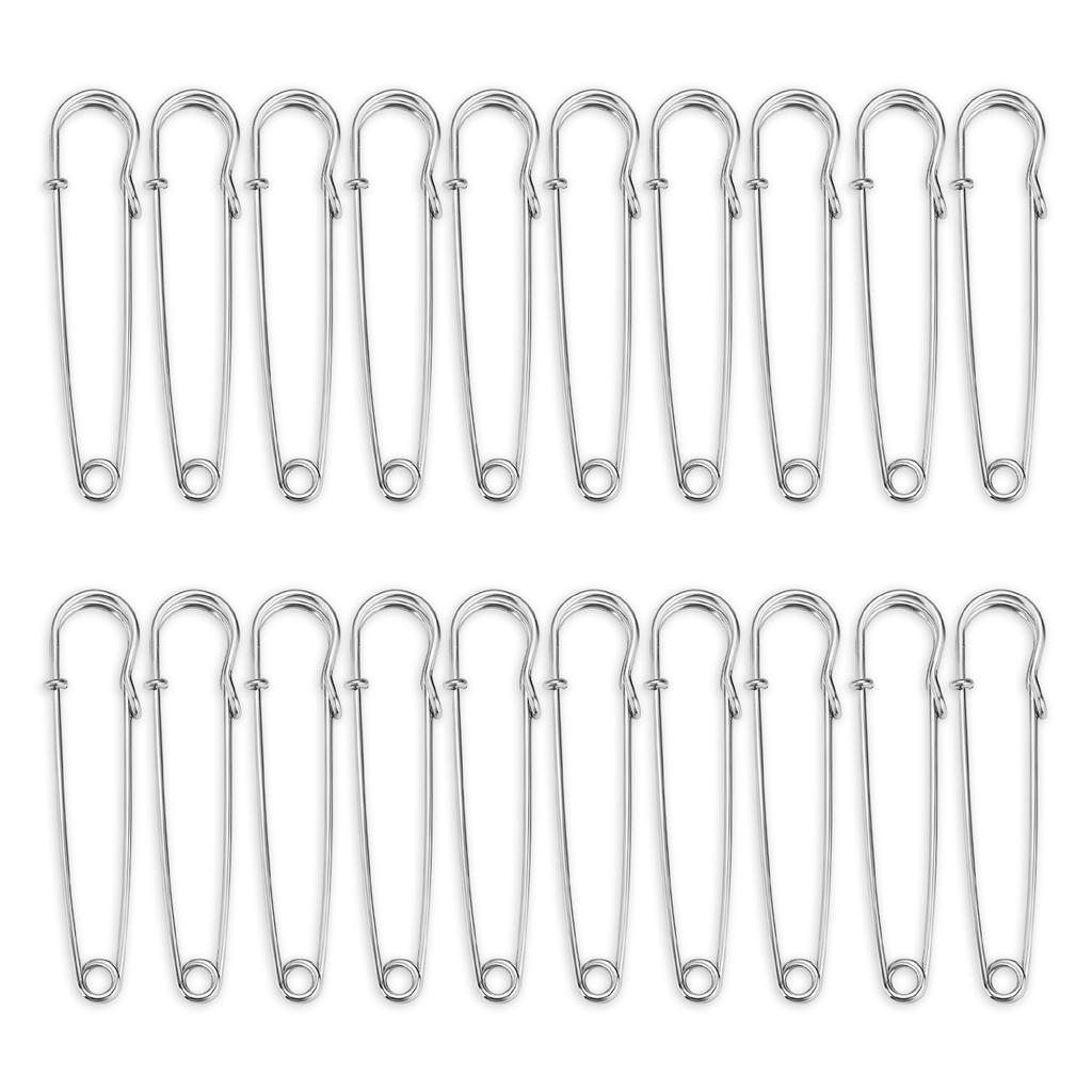 20pcs Large Safety Pins DIY Sewing Tools Needles Large Safety Pin Small Brooch Apparel Accessories 45/50/55/60/65/70/80/100mm