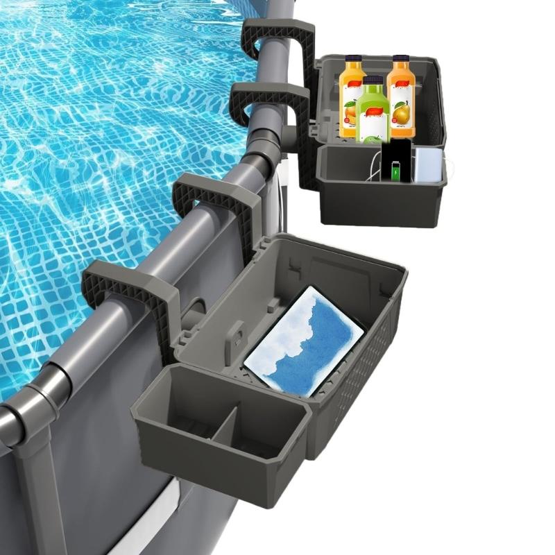 Large Capacity Pool Storage Basket Poolside Storage Organizers Hanging Pool Organizers Pool Accessories Holder Enduring
