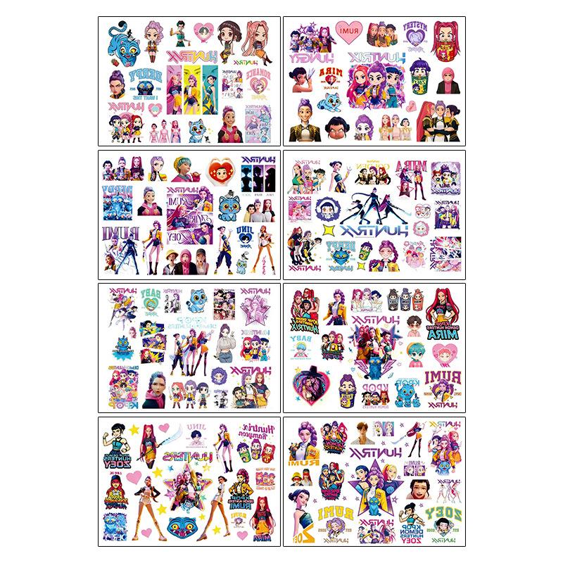 Kpop Witch Hunters Children'S Cartoon Tattoo Sticker Cute Color Girl Group Cos Transfer Sticker