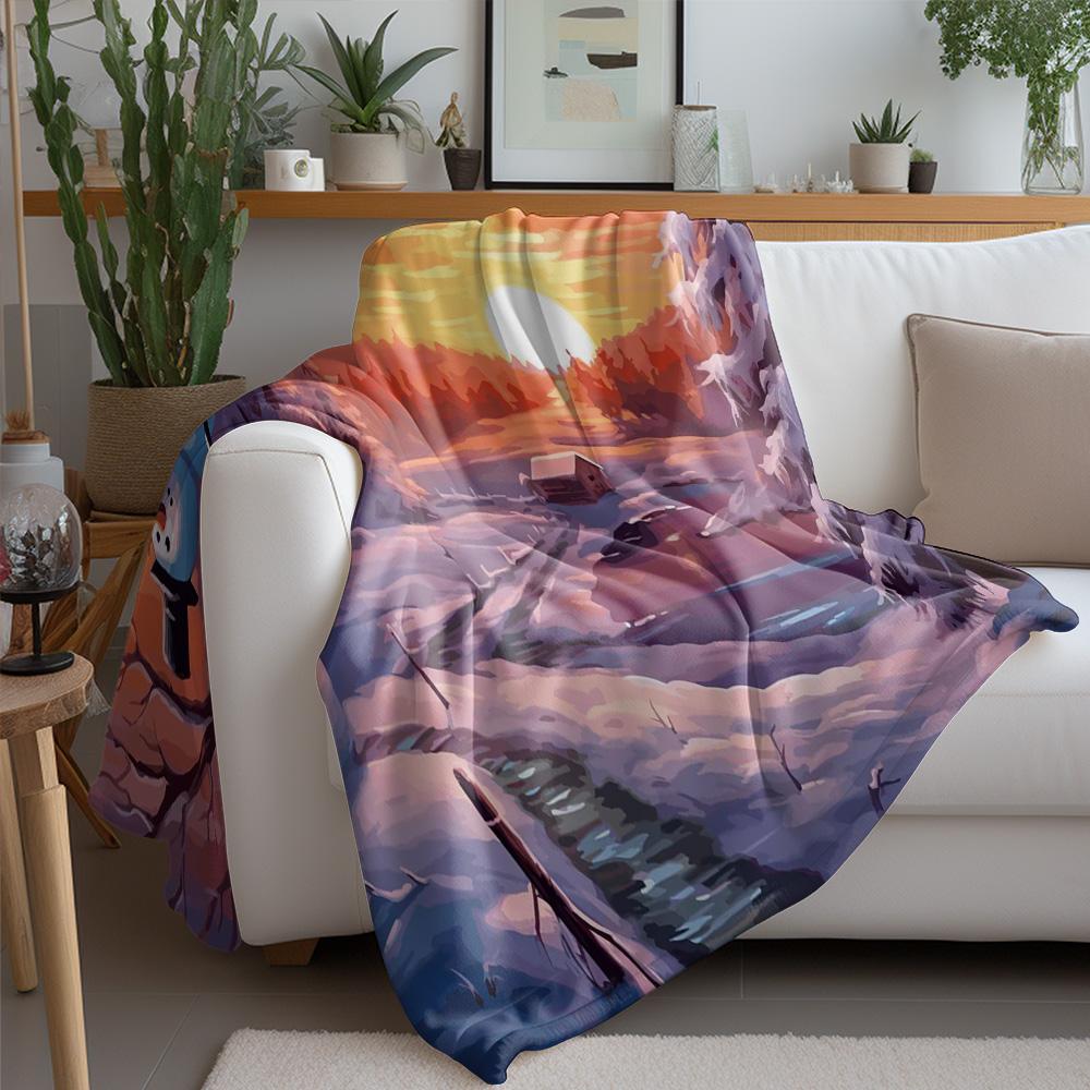 Tuniu Cozy Winter Forest Blanket - Sofa Bed Room Decor Throw Blanket for Home Decoration Outdoor Picnic Blanket