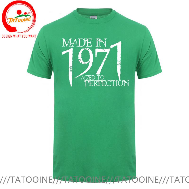 Born In 1971 Plus Size 5xl 6xl Tshirt Unisex Tshirt Homme Summer Made 1971 Aged To Perfection T Shirt Unisex Birthday Gifts Tee Shirt