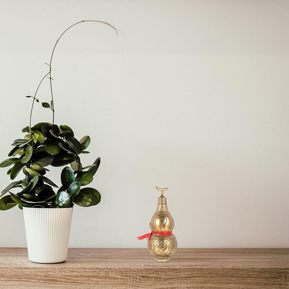 

Украшения из тыквы, подарок на новоселье, статуэтка, аксессуары, подавляющие зло, яркие детали, модель калебаса, медная форма, декор 19.00X7.00X7.00CM золотистый