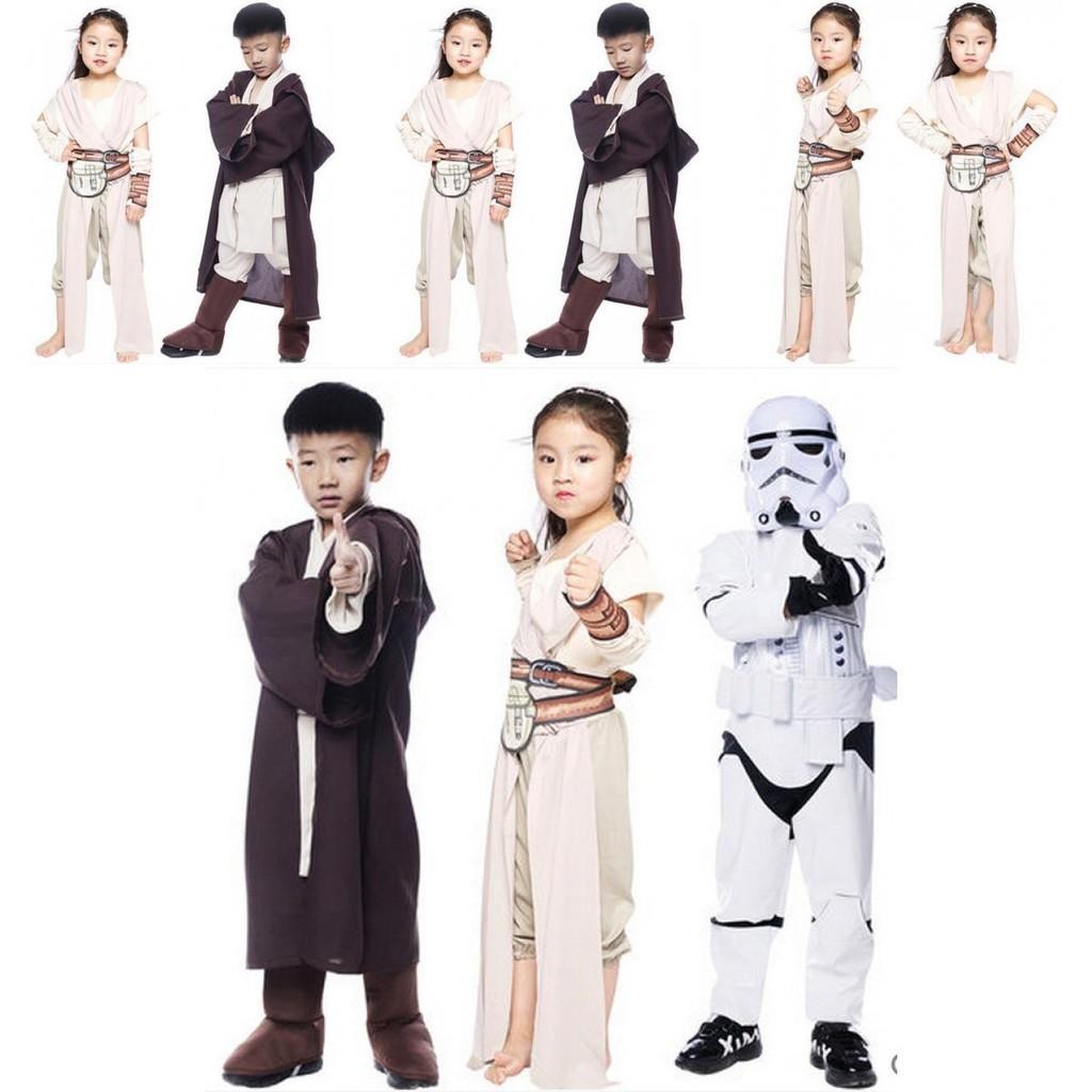 Wars Star Childrens Jedi Rey Outfit Elegant Design For Girls Soft Polyester Fabric