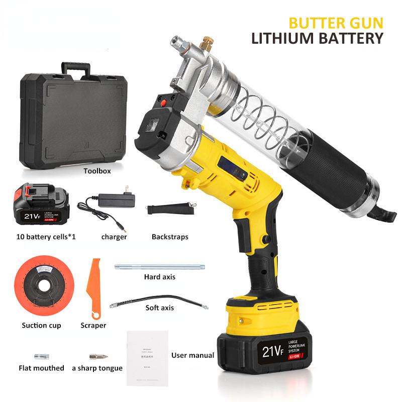 Rechargeable Electric Grease Gun Automatic Lithium Battery High Pressure Oil Injector Portable Lube Oil Tool
