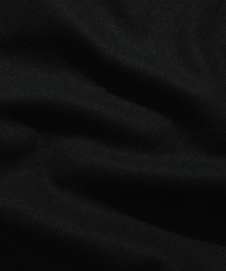 COVERNAT Linen Semi-Wide Buckle Pants Black