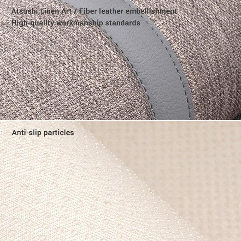 1Pcs Car Breathable Flax Seat Cover Four Seasons Universal Front Seats Protector Cushion Auto Interior Chair Protect Covers Kit