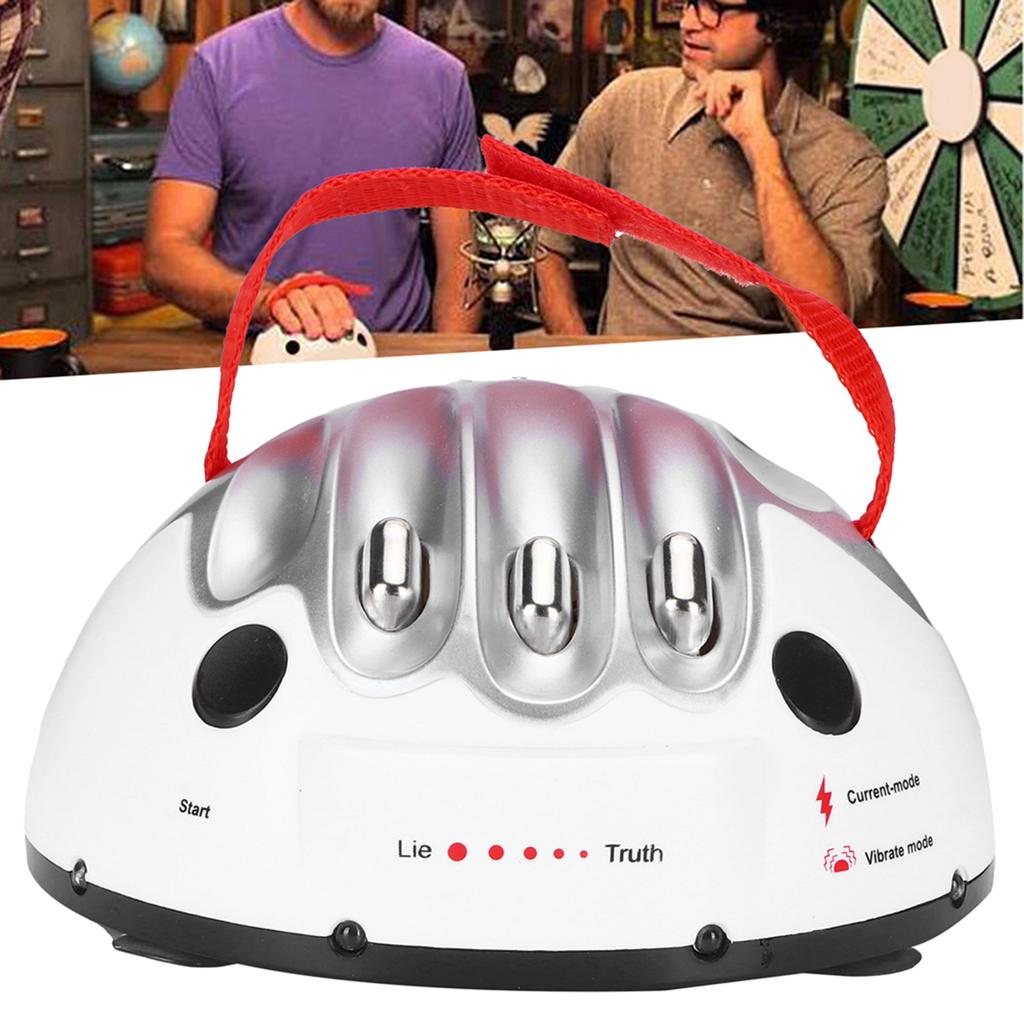 Miniature Electric Shock Heartbeat Lie Detector Toy Tricky Desktop Party Game Toy White