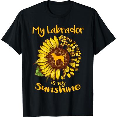 Labrador Retriever Hund Mein Sonnenschein Sonnenblume Hundepfote Welpe Herren Damen Kinder T-Shirt