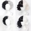 Stylish Cruella De Vil Inspired Full Head Wig With Chic Bangs For Ladies