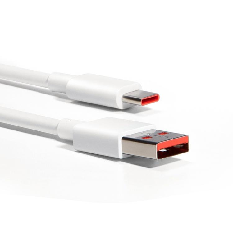 Оригинальный кабель Xiaomi 6A USB на USB-C / Type-C для быстрой зарядки и передачи данных, Длина: 1m