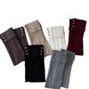 Retro Cable Knit Button Fold-Over Leg Warmers: Slim Fit Calf Socks for Fall & Winter Runway Fashion