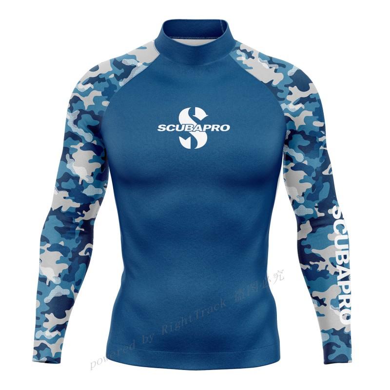 Mens Long Sleeve Rash Guard Quick Dry Compression Surfing Shirt Adult Swim Team Training Top