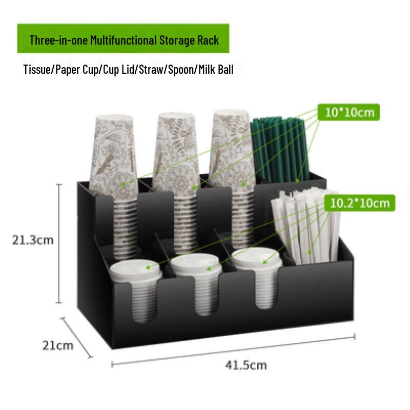 Kaffee Einwegbecher und Strohhalm Organizer