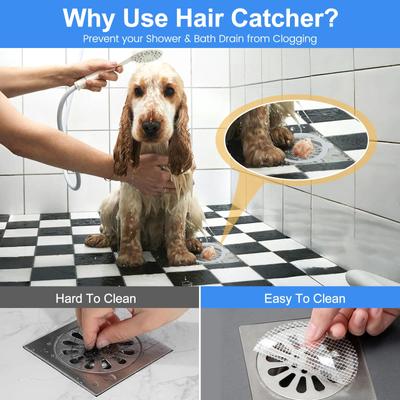 10-100PCS Disposable Floor Drain Sticker Shower Drain Hair Catcher Cover Sink Drain Hair Blocker Bathtub Mesh Filter Sticker