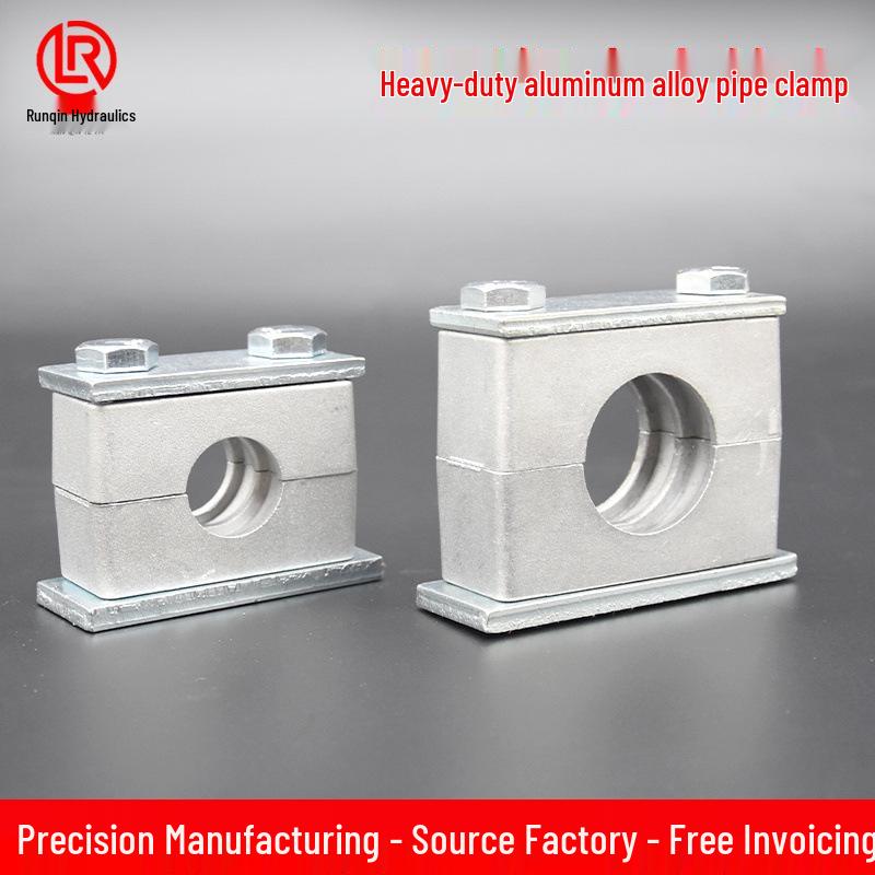 Heavy-Duty Aluminum Alloy Dual Hole Pipe Clamp for Oil, Steel, Iron, Cable, Hydraulic, and Marine Plastic Pipes Aluminum Alloy Clamp 12mm