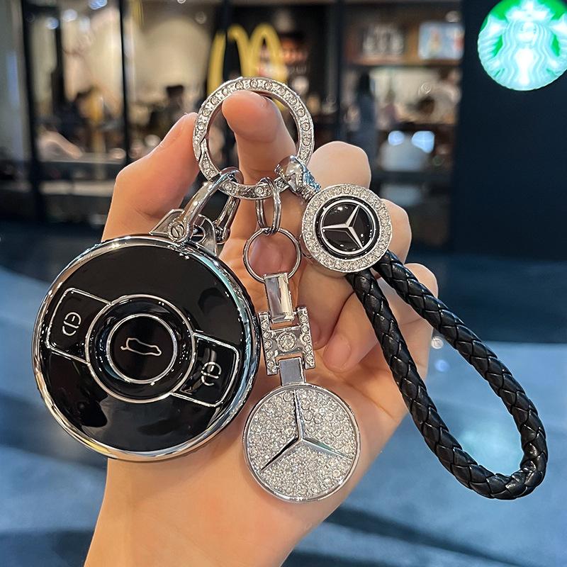 AABGZ1 New TPU Car Key Case Cover Shell Bag for Mercedes Benz Smart Fortwo 1 BRABUS 1 Benz SMART 2022 2023 Auto Keychain Accessories