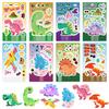 8/16Sheets Cartoon Dinosaur Make A Face Puzzle Sticker PVC Material Creative DIY Luggage Notebook Waterproof Children's Stickers