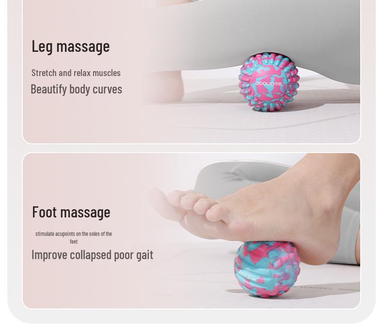 Plantar Fasciitis and Muscle Relaxation Peanut Massage Ball for Foot, Ankle, Shoulder, and Yoga Meridian Therapy