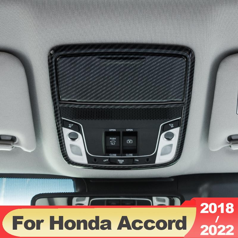Cadru cu lumină de citire pentru citire față auto pentru Honda Accord X 10th 2018-2022, cadru decorativ, modificarea accesoriilor din fibră de carbon