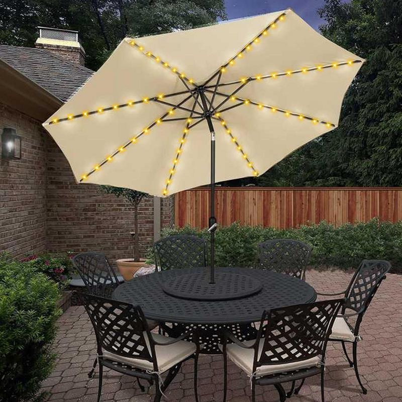 

LED String Lights Patio Umbrella Lights With 8 Brightness Mode Patio Solar Umbrella Light Waterproof String Light For Outdoor CN