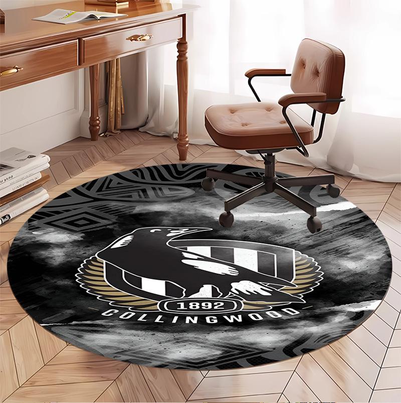 Football Club Pattern Round Rug, Indoor/Outdoor Mat, for Picnic, Gameroom, Bedroom, Office, Living Room, Home Decor Carpet, Birthday Gift