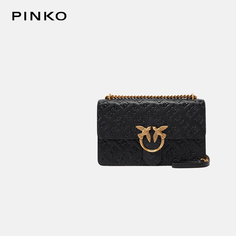 

Жіноча сумка через плече PINKO з тисненої коров ячої шкіри з пташкою Love Regular