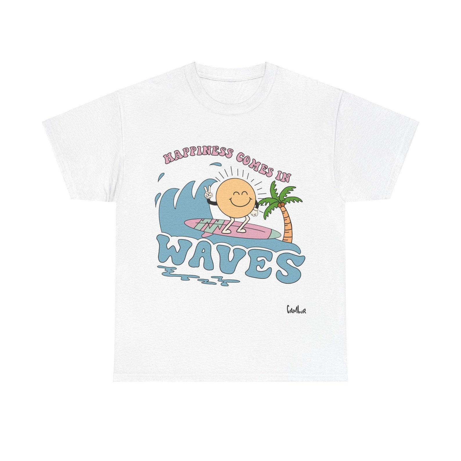 Happiness comes in waves Unisex Heavy Cotton Tee 3XL