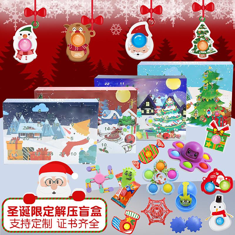 Christmas Advent Calendar 24 Days Countdown Calendar Sensory Toys Decompression Toys Surprise Gifts For Party Favor