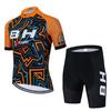 Men's Short-sleeved Cycling Sweatshirt Set New Summer Cycling Suit MTB Breathable, Silicone Cycling Suit 2026 Summer Breathable Cycling Suit Set