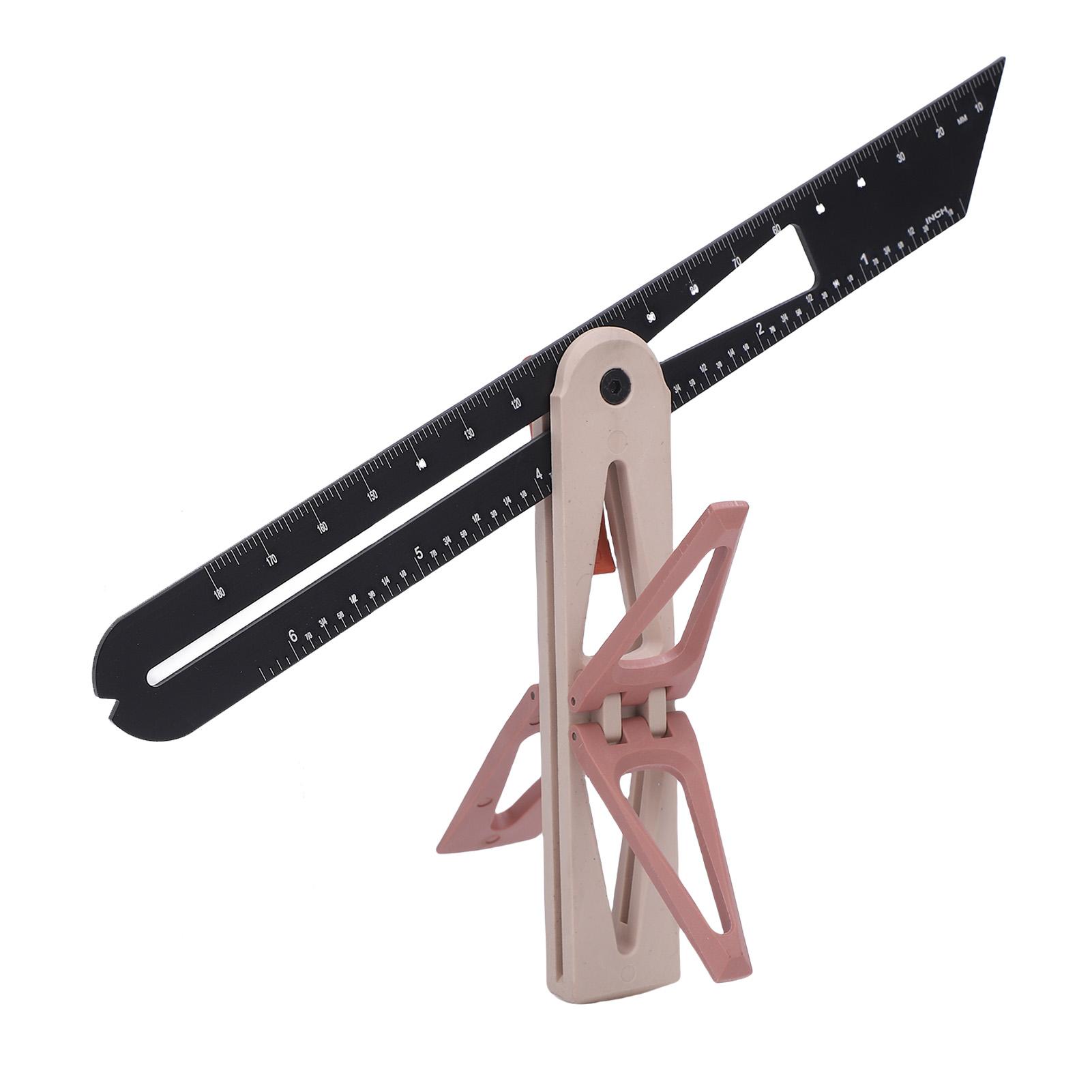 

Sliding T Bevel Angle Finder Movable Dovetail Carpenter Ruler Jig Multifunctional T Type Measuring Scriber Marking Ruler