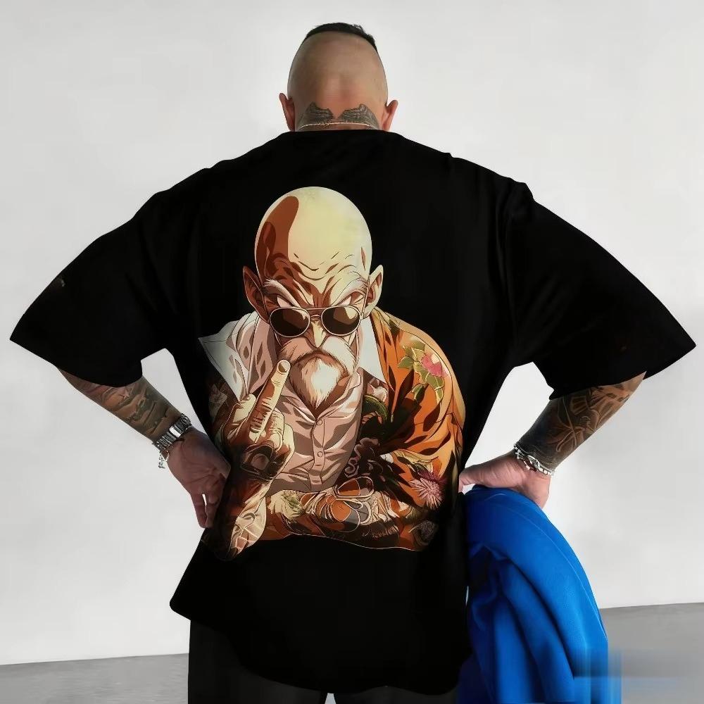 

Extralarge pure cotton Tshirt with Dragon Ball Z character design featuring anime print for summer 2026 4XL