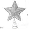 25Cm Christmas Tree Top Sparkling Gold Silver Star Household Xmas Tree Ornaments Christmas Decoration For Household  Natal Latest Year