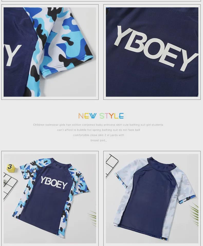 Langarm-Zweiteiler-Badeanzug mit Sonnenschutz für Jungen