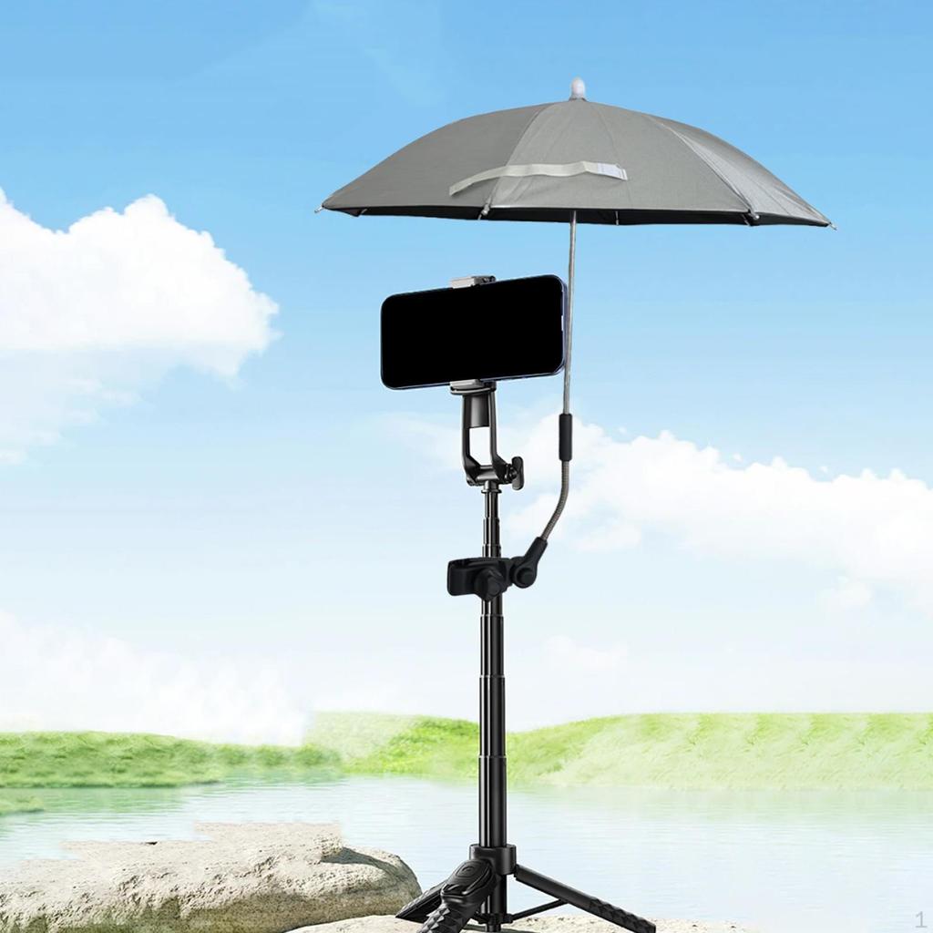 Camera Umbrella Clip on Easy to Install Adjustable Portable Phone Sun Protection for