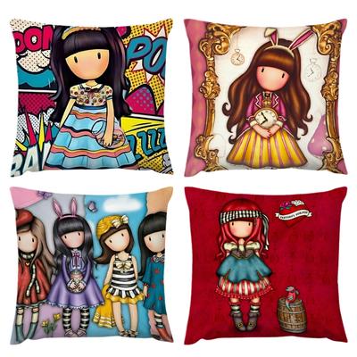 Cute Girls Santoro Pillowcase Gorjuss Throw Pillow Covers for Decorative Cushions Cover Living Room Decoration Anime Home Sofa
