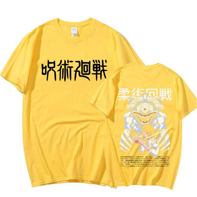 

Футболки Harajuku Anime Jujutsu Kaisen Yuta Okkotsu Manga с графическим принтом Унисекс WoУнисекс Хлопковые футболки с коротким рукавом Летние футболки Большие размеры 4XL