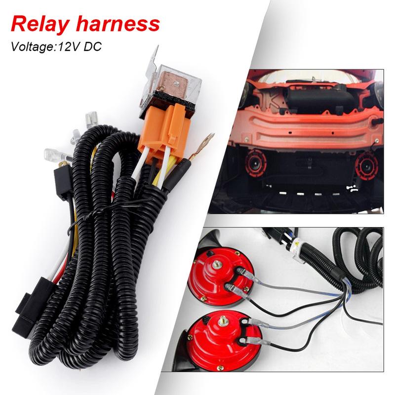 12V 40A Horn Cable Relay For Grille Mount Blast Tone Horns Motorcycle Horn Wire Wiring Harness Kit Car Truck Relay Fuse