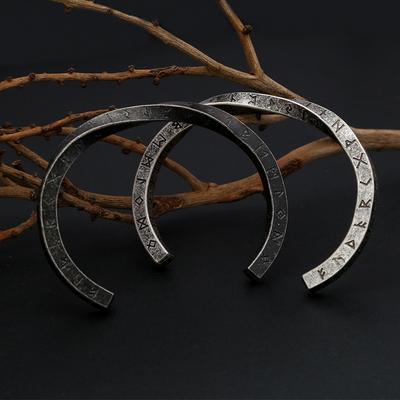 Retro Letter Stainless Steel Open Bracelet Male Personality Versatile Titanium Steel Couple Jewelry