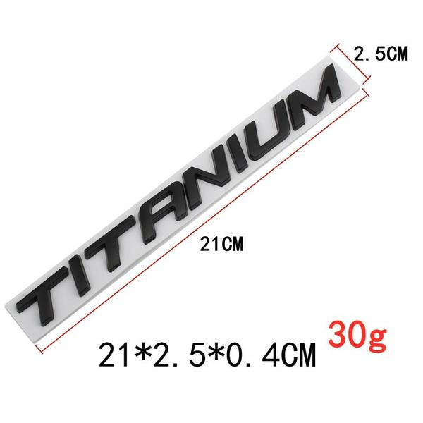 

ТИТАНОВЫЙ логотип Эмблема на заднюю крышку багажника автомобиля Хромированный значок Наклейка Декали чёрный