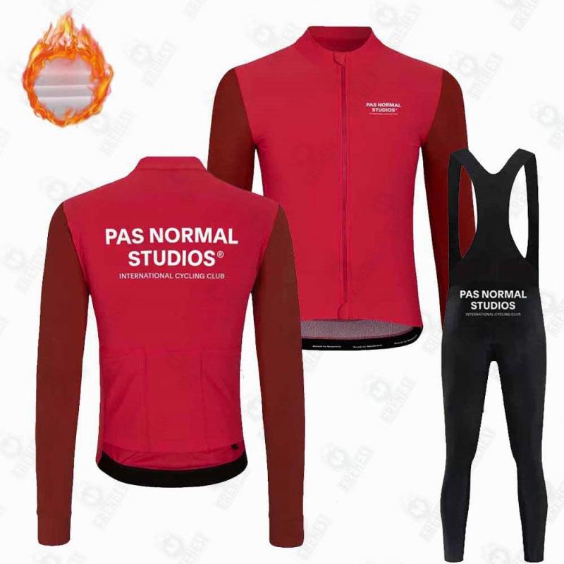 

PNS Winter Cycling Fleece Set: Long Sleeve Jersey and Bib Pants for Road & Mountain Biking XXXL