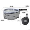 Catching Net Stream Lure Fishing Tool with Handle Hand Landing Foldable for Boating Outdoor