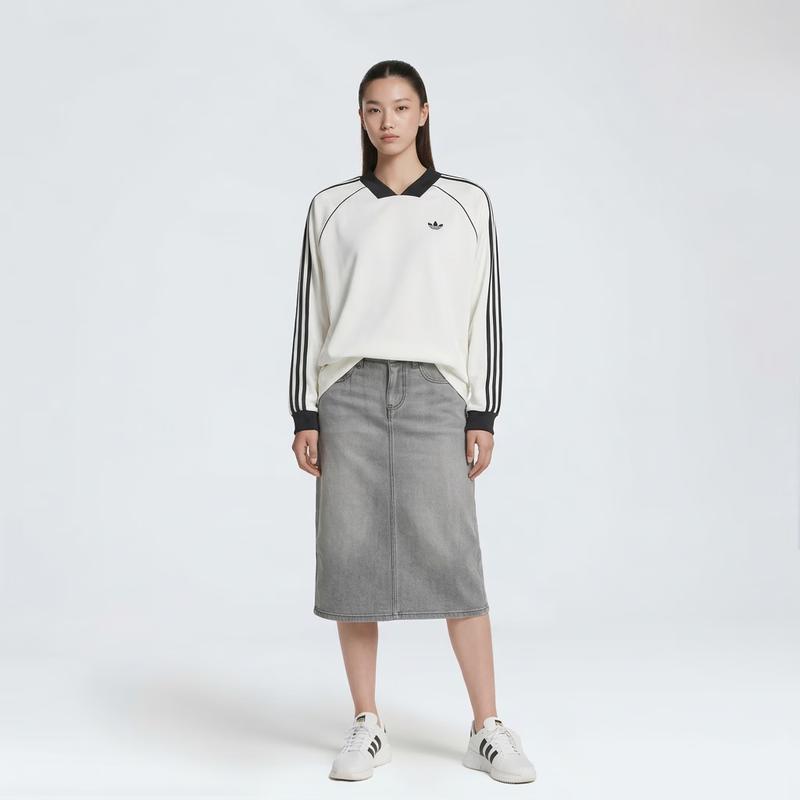Adidas Originals Women's 3S Jacquard Long Sleeve Top